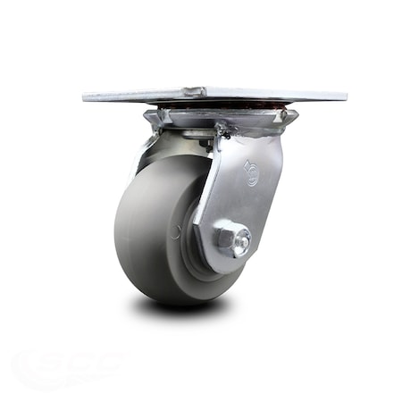 4 Inch Heavy Duty Top Plate Thermoplastic Swivel Caster With Ball Bearing SCC